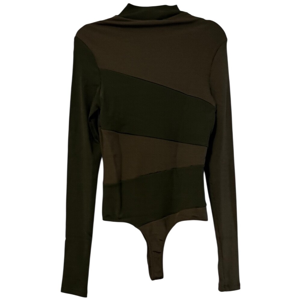 NWT Goldsign Pieced Mock Neck Bodysuit - Picture 4 of 9